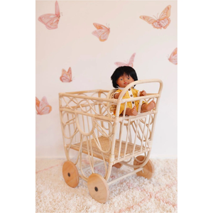 Wholesale Rattan Eco- Friendly MARKET <b>CART</b> for Kid Playing Made in Vietnam - Product Image 3