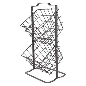 Panier de fruits en métal de vente chaude de cuisine grand 2 niveaux pour tenir le compteur de fruits et légumes frais. - Product Image 5