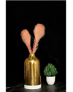 Jarrón de bambú de latón Ak, mesa de Metal con acabado dorado y mármol para decoración de mesa/sala de estar - Product Image 1