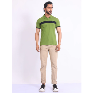 เสื้อยืดผ้าฝ้ายเมอร์เซริส100% ระดับพรีเมียมสวมใส่สบายมีสไตล์สำหรับใส่ในชีวิตประจำวันเสื้อโปโลแขนครึ่งแขนเสื้อปกติ - Product Image 1