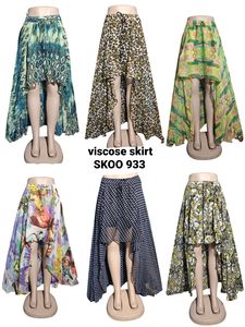 Nouveau à la mode Vintage Viscose jupe femmes taille naturelle été doux drapé tissu coupe droite genou longueur pour le travail sorties décontractées - Product Image 4