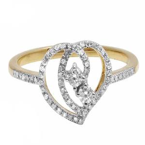 Bague de fiançailles Moissanite de luxe en spirale plaquée deux tons en argent S925 pour anniversaire de femme - Product Image 2