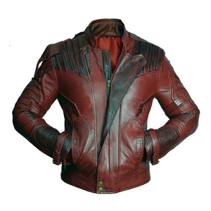 Wholesale Premium Fabric Genuine Leather Men's <b>Slim</b> <b>Fit</b> Biker <b>Jacket</b> Plus Size Waterproof Winter Fashion Outerwear OEM - Product Image 3