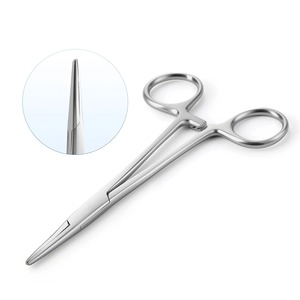 Tijeras Quirúrgicas Dentales Manuales de Acero Inoxidable, Pinzas Hemostáticas con Punta Recta/Curva, 12.5141618CM - Product Image 5