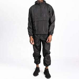 Conjunto cortavientos personalizado de dos piezas, conjunto con cremallera, ropa de calle de nailon y poliéster, conjunto cortavientos para hombre con cremallera - Product Image 1
