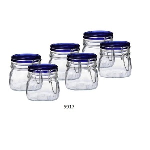 <b>Set</b> of 6 Pcs Glass Jar With Lids Stainless Wire Clamp for <b>Coffee</b> Nuts <b>Tea</b> <b>Sugar</b> Storage Container Decorative <b>Set</b> for Kitchen - Product Image 1