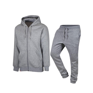 Conjunto de dos piezas de ropa de secado rápido de fabricante al por mayor, sudaderas con capucha y sudadera de gran tamaño de lana personalizada, conjunto de chándales para correr para hombre - Product Image 1