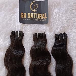 Extensions de cheveux humains Remy ondulés naturels de temple indien vierge non transformé d'origine indienne 100% vendues par le fournisseur - Product Image 2