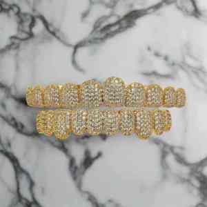 Grillz en argent 925 plaqué rhodium avec moissanite et micro-incrustation de diamants pour hommes, bijoux hip-hop, cadeaux de mariage, Luxira Jewels - Product Image 5
