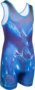 Vêtements de sport de lutte par sublimation avec logo personnalisé pour les jeunes haltérophilie Tissu spandex/polyester de haute qualité - Product Image 2