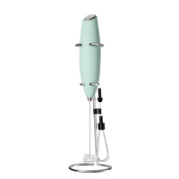 Mini 2 en 1 mousseur à lait électrique batteur à oeufs Portable fouet en acier inoxydable pour fabricant de mousse automatique ménage à piles