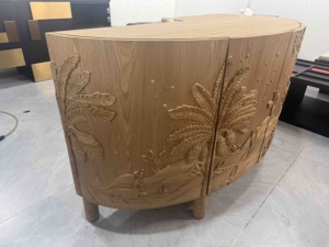 เฟอร์นิเจอร์ห้องนั่งเล่นอเนกประสงค์เปิดประทุนประตูคู่ทำด้วยมือไม้เนื้อแข็งแกะสลักด้วยมือดีไซน์2025 - Product Image 3