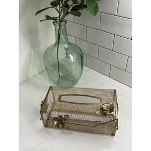 Classic Gold Metal <b>Tissue</b> <b>Box</b> Tableware Accessories Napkin Holder <b>Box</b> <b>Tissue</b> Dispenser for Home Office Countertop Napkin Holder - Product Image 6