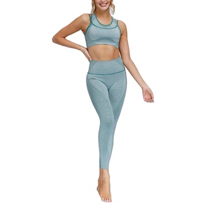 Women <b>Seamless</b> 2pcs Yoga Suit Crop Top+<b>Leggings</b> Pants Sports Gym Wear Set Outfits - Product Image 1