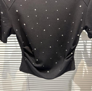 Bling Sparkly Rhinestone T Shirts <b>for</b> <b>Women</b> Diamond <b>Sequin</b> <b>Tops</b> Y2K Fashion Clubwear Party Street Graphic Tees - Product Image 2