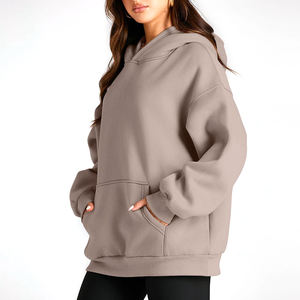 Women's Crop Top Gym Hoodies High Quality New Design Breathable Hoodie Wholesale OEM Comfortable Oversized Hoodies - Product Image 1