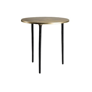 Mesa auxiliar de metal sencilla y moderna, mesa de acento redonda hecha a mano, mesa auxiliar de sofá plegada de 3 patas para sala de estar y dormitorio - Product Image 1