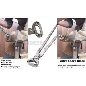 Cortador de Pezuñas Premium de Acero Inoxidable Alemán, Acabado Mate Resistente al Óxido, Agarre Ergonómico, Recortador de Pezuñas de Caballo Reutilizable - Product Image 5