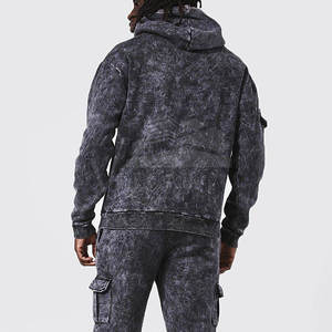 Nouveauté Ensemble de survêtements délavés à l'acide pour hommes haute qualité 2 pièces pantalons imprimés hiver vente en gros de nouveautés - Product Image 5