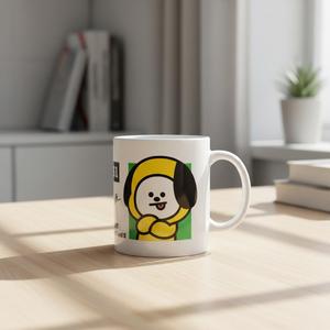 แก้วกาแฟเซรามิคการ์ตูน BT21 ชิมมี่ 325 มล. ใช้กับเครื่องล้างจานและไมโครเวฟได้ บรรจุในกล่องของขวัญ - Product Image 5