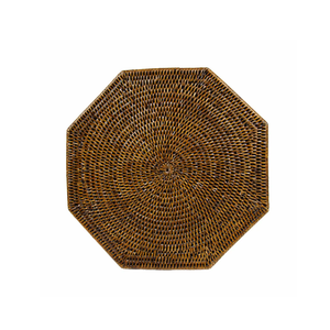 Handwicker Natural Rattan Octagonal <b>Placemat</b> 38cm Handmade Eco-Friendly Rustic <b>Dining</b> <b>Table</b> Decor From Vietnam for Party Use - Product Image 2