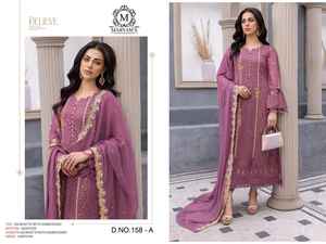 Esclusiva Collezione Pakistana di Abiti da Festa Salwar Kameez in Georgette, Etnici e Moderni, Completamente Cuciti e Pronti all'Uso - Product Image 4
