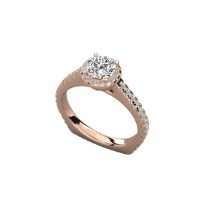 Bague pour femme en or 14 carats avec diamant solitaire, design brillant - Product Image 4