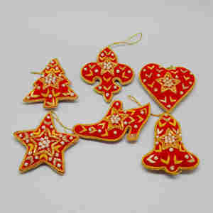 Zari Spark Diseño moderno Decoración navideña Adornos navideños con ShimmerStitch Roscado Elegancia Decoración del hogar - Product Image 2