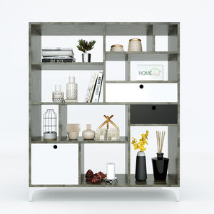 APEX 110x30x130 ซม. ชั้นวางของตกแต่ง ไม้ยางพารา ห้องนั่งเล่น แบบตั้งพื้น รุ่น KTB68063 - Product Image 3