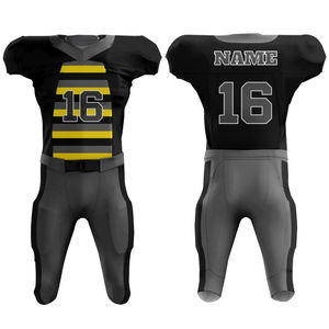 Venta Caliente al por Mayor Uniformes de Fútbol Americano de Alta Calidad Manga Corta Transpirable Personalizable 100% Poliéster - Product Image 4