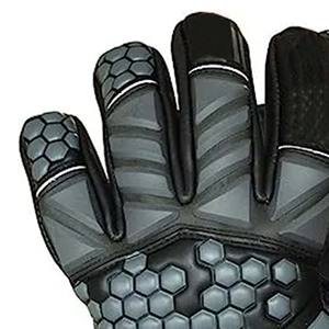 Gants de gardien de but de football professionnels en coton/spandex respirant, légers, fortement protecteurs, avec protection des doigts, pour extérieur, unis - Product Image 3