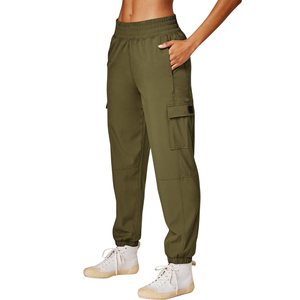 Pantalones Cargo Activos para Mujer, Pantalones Deportivos Elásticos, Cintura Elástica, Pantalones de Entrenamiento, Ropa Deportiva, Fabricante Personalizado - Product Image 2