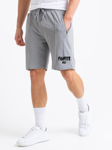 Short de sport surdimensionné noir pour homme Impression bouffante personnalisée 100% coton Matériau écologique - Product Image 5