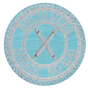 MASONIC CRAFT PAST MASTER BADGE BORDADO A MANO INSIGNIA DE BULLION DE CALIDAD FINA MASONIC DELANTAL INSIGNIA - Product Image 3