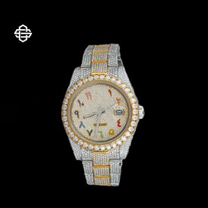 Gran oferta de reloj de cuarzo Moissanite clásico de 20mm de ancho para hombre, cristal de lujo, moda de negocios, estilo elegante, números arábigos de acero inoxidable - Product Image 4