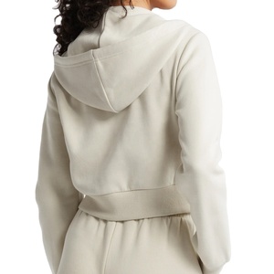 Sudaderas con capucha y cremallera para mujer, de algodón y poliéster, con bloques de color, de peso pesado, OEM - Product Image 6