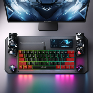 Bán Buôn Giá Rẻ Bàn Phím Máy Tính 61-Key Chơi Game Cơ Khí Bàn Phím <span class=keywords><strong>10</strong></span> Cầu Vồng Ánh Sáng Bàn Phím Chơi Game Cho Máy Tính Xách Tay/Máy Tính - Product Image 1