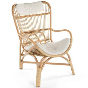 เก้าอี้หวายที่สมบูรณ์แบบสำหรับพื้นที่ขนาดเล็กรวมฟังก์ชั่นการใช้งานและทำด้วยมือได้อย่างง่ายดายธรรมชาติสำหรับที่นั่งกลางแจ้งหรือในร่ม - Product Image 5