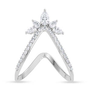 Anillo de Plata de Ley 925 de Primera Calidad para Hombre, Chapado en Rodio con Diamante Corte Pera, Joyería de Regalo - Product Image 1
