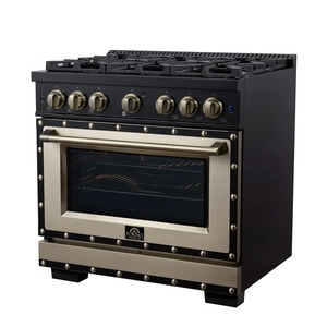 Nueva Estufa de Combustible Dual Ambassador de 36 Pulgadas en Negro con 6 Quemadores Sellados, Potencia de Cocina de 71 000 BTU, 5.2 Pies Cúbicos Horno de Convección - Product Image 5