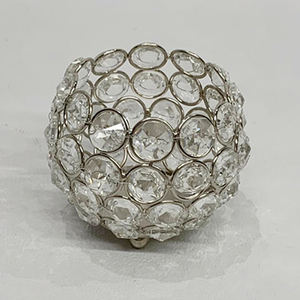 Vente en gros de bougies chauffe-plat personnalisées carrées en plaqué or pour la décoration intérieure Bougeoir votif en cristal pour la décoration intérieure et le centre de table de mariage - Product Image 4