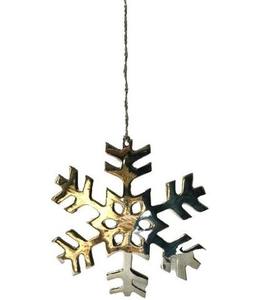 Metal muñeco de nieve decorativo Navidad temporada usado copo de nieve hierro dorado Mtaerial Navidad colgante decoración ornamento - Product Image 4