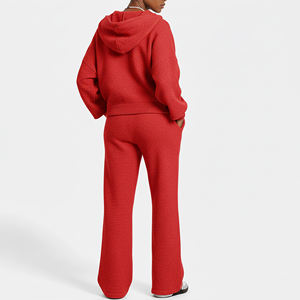 ชุดวอร์มสำหรับผู้หญิงโอเวอร์ไซส์ผ้าฟลีซทำจากผ้าฝ้าย100% ออกแบบได้ตามต้องการชุดวอร์มมีซิป - Product Image 5