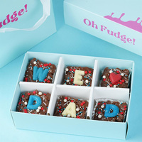 Boîte à biscuits personnalisée Boîte postale ondulée pour emballage de biscuits Brownies Boîte d'emballage de boulangerie avec logo en feuille d'or