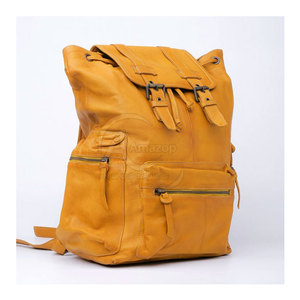 Hot Sale Made In Pakistan Leather <b>Backpack</b> Custom Logo <b>Lightweight</b> Leather <b>Backpack</b> - Product Image 6