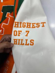 Veste universitaire décontractée unisexe FAMU personnalisée pour l'hiver, 100% coton molletonné, patch en chenille brodé, respirante, doublure en polyester à col en V - Product Image 5