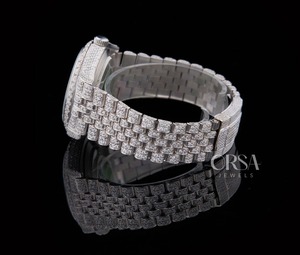 นาฬิกาเพชรมอสซาไนต์สำหรับผู้ชายตัวเรือนควอตซ์สแตนเลส - Product Image 3