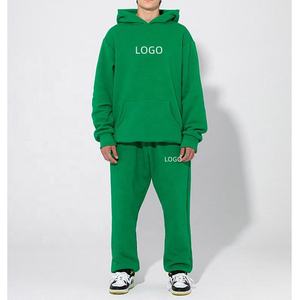 ชุดมีฮู้ดโอเวอร์ไซส์ผ้าฝ้ายพิมพ์ลายปรับแต่งได้กางเกงวิ่งออกกำลังกายกางเกงวอร์มลำลองสำหรับฤดูหนาว - Product Image 1