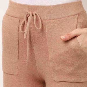 กางเกงวอร์มผ้าฝ้าย100% สำหรับผู้หญิงระบายอากาศได้ดีแห้งเร็วกางเกงขายาวแบบสตรีทผูกเชือกปิดโลโก้ตามสั่ง - Product Image 6