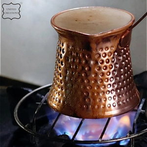 เครื่องชงกาแฟอาหรับสไตล์กรีกตุรกีโบราณดีไซน์แบบดั้งเดิมทำด้วยมือ - Product Image 4